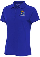 Antigua Kansas Jayhawks Womens Basketball Legacy Pique Short Sleeve Polo Shirt