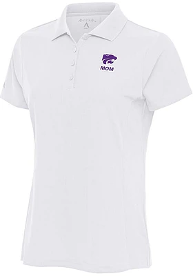 Antigua K-State Wildcats Womens Mom Legacy Pique Short Sleeve Polo Shirt
