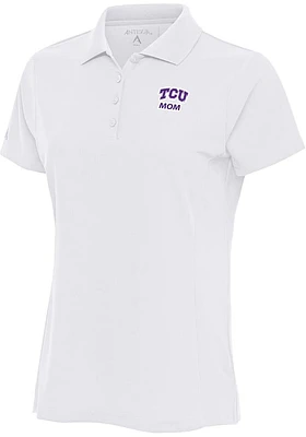 Antigua TCU Horned Frogs Womens Mom Legacy Pique Short Sleeve Polo Shirt