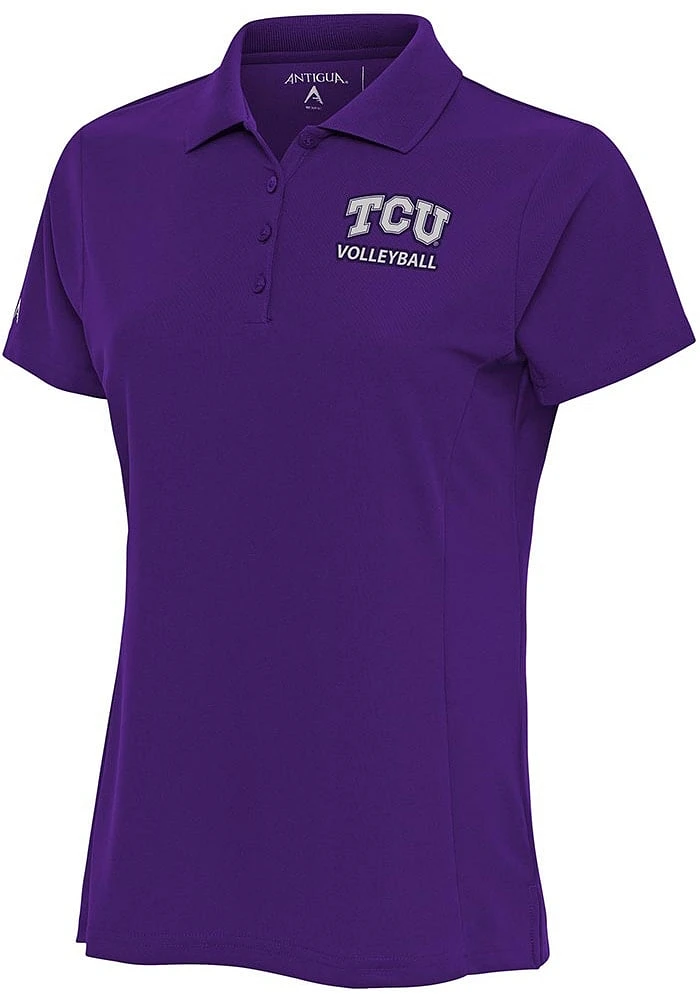 Antigua TCU Horned Frogs Womens Volleyball Legacy Pique Short Sleeve Polo Shirt