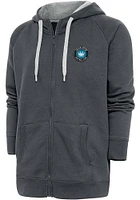 Antigua Charlotte FC Mens Charcoal Victory Long Sleeve Full Zip Jacket