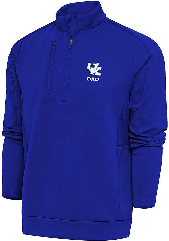 Antigua Kentucky Wildcats Mens Blue Dad Generation Big and Tall Qtr Zip