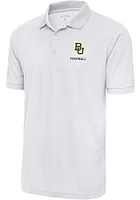 Antigua Baylor Bears White Football Legacy Pique Big and Tall Polo