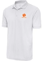 Antigua Clemson Tigers Soccer Legacy Pique Big and Tall Polo
