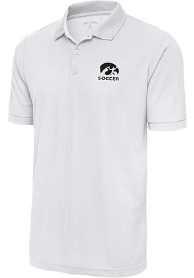 Antigua Iowa Hawkeyes Soccer Legacy Pique Big and Tall Polo