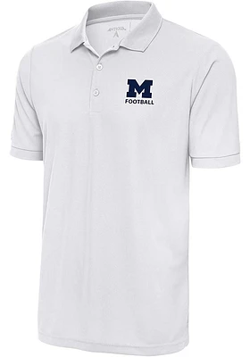 Antigua Michigan Wolverines Football Legacy Pique Big and Tall Polo