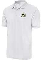 Antigua Missouri Tigers White Football Legacy Pique Big and Tall Polo
