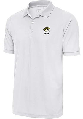 Antigua Missouri Tigers White Dad Legacy Pique Big and Tall Polo