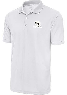 Antigua Wake Forest Demon Deacons White Baseball Legacy Pique Big and Tall Polo