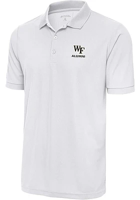 Antigua Wake Forest Demon Deacons White Alumni Legacy Pique Big and Tall Polo