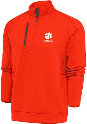 Antigua Clemson Tigers Mens Football Generation Long Sleeve Qtr Zip Pullover