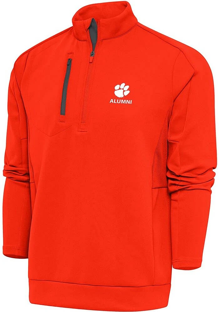 Antigua Clemson Tigers Mens Alumni Generation Long Sleeve Qtr Zip Pullover