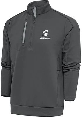 Antigua Michigan State Spartans Mens Volleyball Generation Long Sleeve Qtr Zip Pullover