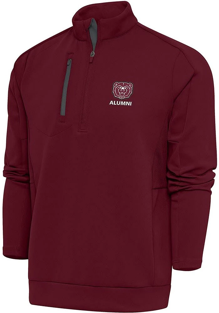 Antigua Missouri State Bears Mens Maroon Alumni Generation Long Sleeve Qtr Zip Pullover