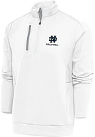 Antigua Notre Dame Fighting Irish Mens White Volleyball Generation Long Sleeve Qtr Zip Pullover