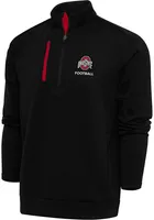 Antigua Ohio State Buckeyes Mens Football Generation Long Sleeve Qtr Zip Pullover