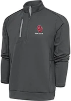 Antigua Oklahoma Sooners Mens Soccer Generation Long Sleeve Qtr Zip Pullover