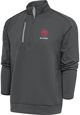 Antigua Oklahoma Sooners Mens Alumni Generation Long Sleeve Qtr Zip Pullover