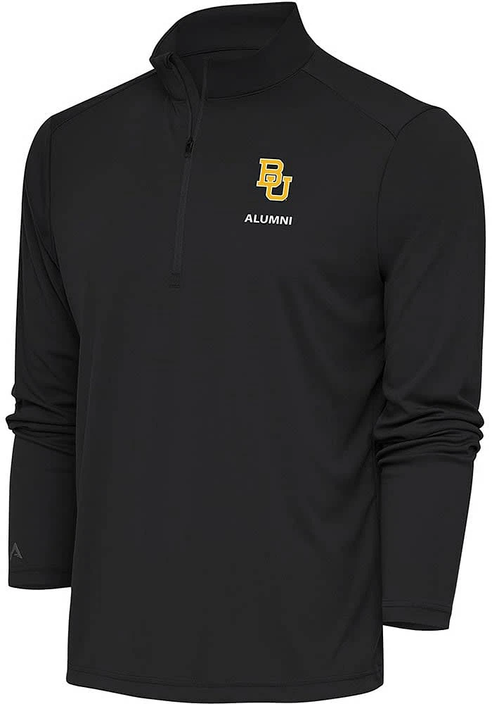 Antigua Baylor Bears Mens Grey Alumni Tribute Long Sleeve Qtr Zip Pullover