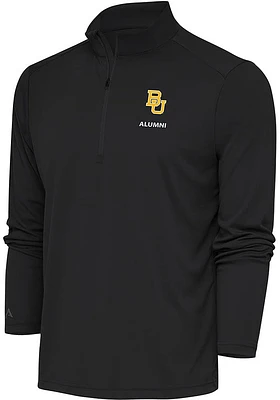 Antigua Baylor Bears Mens Grey Alumni Tribute Long Sleeve Qtr Zip Pullover