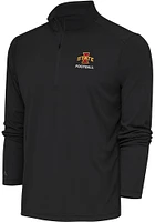 Antigua Iowa State Cyclones Mens Grey Football Tribute Long Sleeve Qtr Zip Pullover