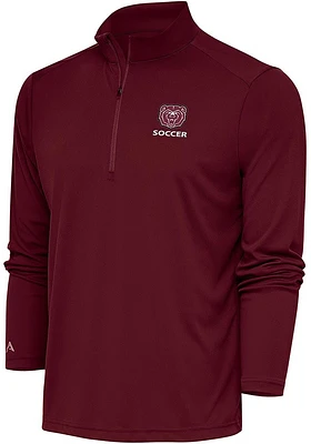 Antigua Missouri State Bears Mens Maroon Soccer Tribute Long Sleeve Qtr Zip Pullover