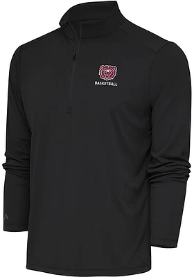 Antigua Missouri State Bears Mens Grey Basketball Tribute Long Sleeve Qtr Zip Pullover