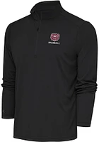 Antigua Missouri State Bears Mens Grey Baseball Tribute Long Sleeve Qtr Zip Pullover