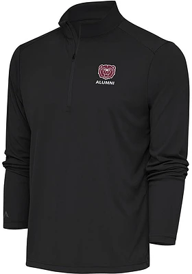 Antigua Missouri State Bears Mens Grey Alumni Tribute Long Sleeve Qtr Zip Pullover