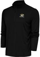 Antigua Missouri Tigers Mens Basketball Tribute Long Sleeve Qtr Zip Pullover