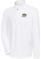 Antigua Missouri Tigers Mens Basketball Tribute Long Sleeve Qtr Zip Pullover