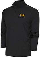 Antigua Pitt Panthers Mens Grey Volleyball Tribute Long Sleeve Qtr Zip Pullover