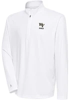 Antigua Wake Forest Demon Deacons Mens White Dad Tribute Long Sleeve Qtr Zip Pullover