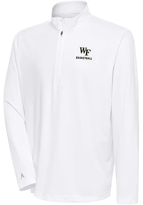 Antigua Wake Forest Demon Deacons Mens Basketball Tribute Long Sleeve Qtr Zip Pullover