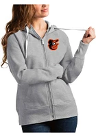 Antigua Baltimore Orioles Womens Victory Long Sleeve Full Zip Jacket