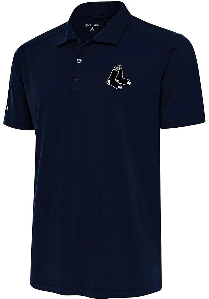 Antigua Boston Red Sox Navy Blue Metallic Logo Tribute Big and Tall Polo