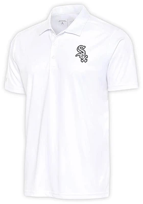Antigua Chicago White Sox Metallic Logo Tribute Big and Tall Polo