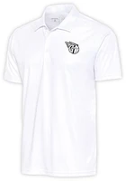 Antigua Cleveland Guardians White Metallic Logo Tribute Big and Tall Polo