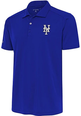 Antigua New York Mets Metallic Logo Tribute Big and Tall Polo