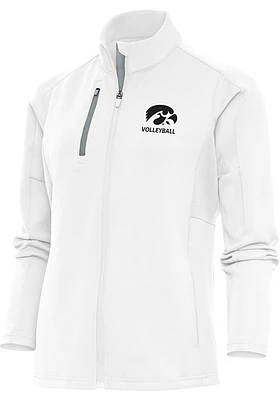 Antigua Iowa Hawkeyes Womens White Volleyball Generation Light Weight Jacket