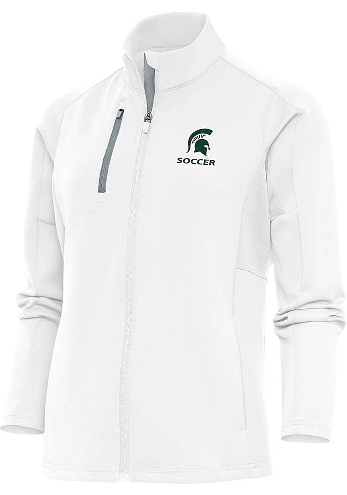 Antigua Michigan State Spartans Womens White Soccer Generation Light Weight Jacket