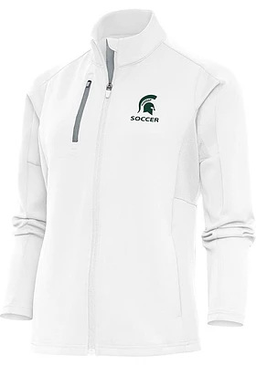 Antigua Michigan State Spartans Womens White Soccer Generation Light Weight Jacket