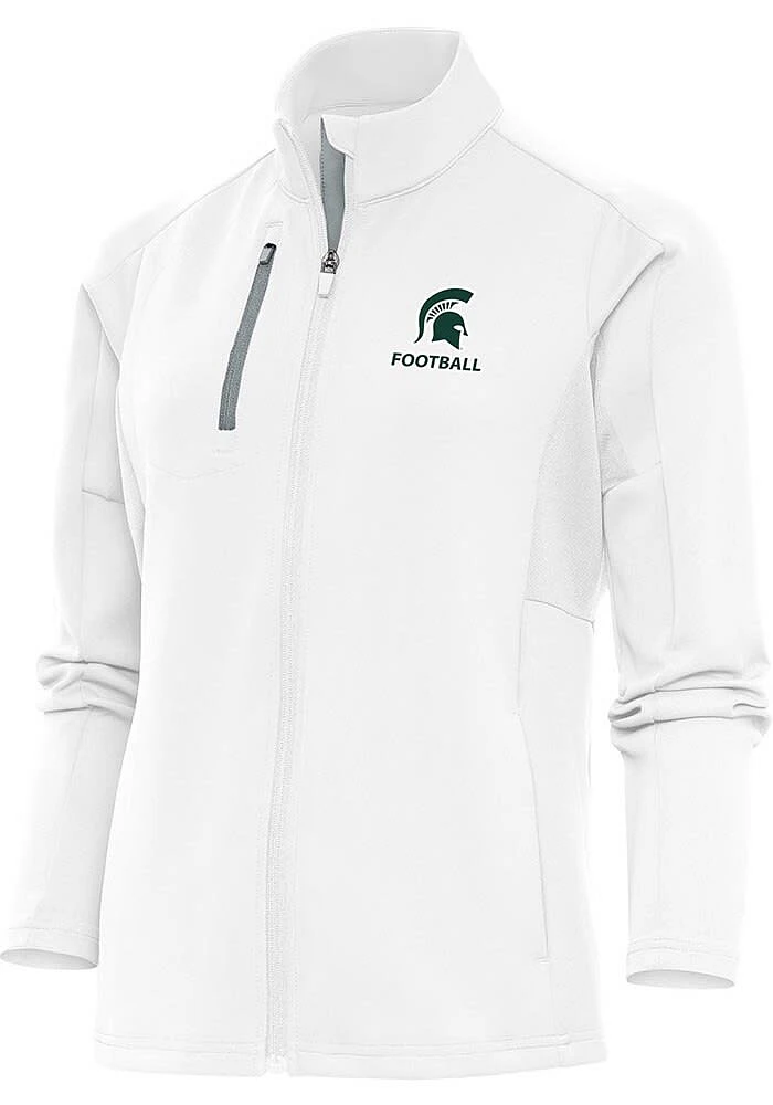 Antigua Michigan State Spartans Womens White Football Generation Light Weight Jacket
