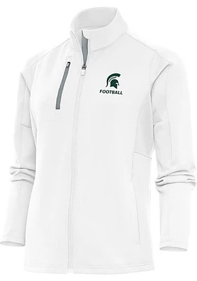 Antigua Michigan State Spartans Womens White Football Generation Light Weight Jacket