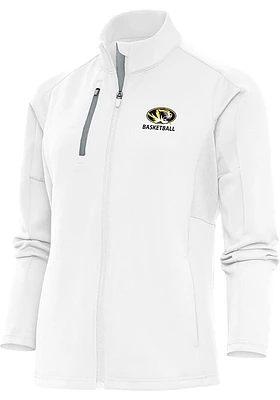 Antigua Missouri Tigers Womens White Basketball Generation Light Weight Jacket