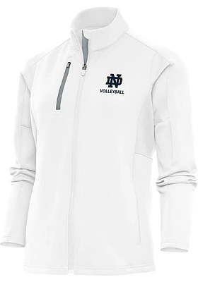 Antigua Notre Dame Fighting Irish Womens White Volleyball Generation Light Weight Jacket