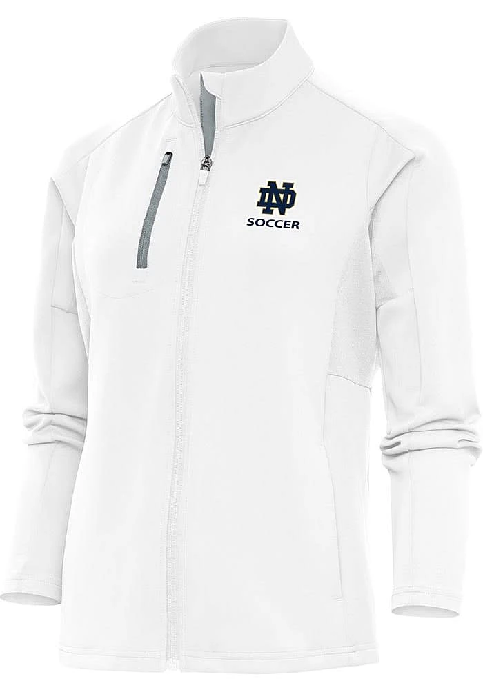 Antigua Notre Dame Fighting Irish Womens White Soccer Generation Light Weight Jacket