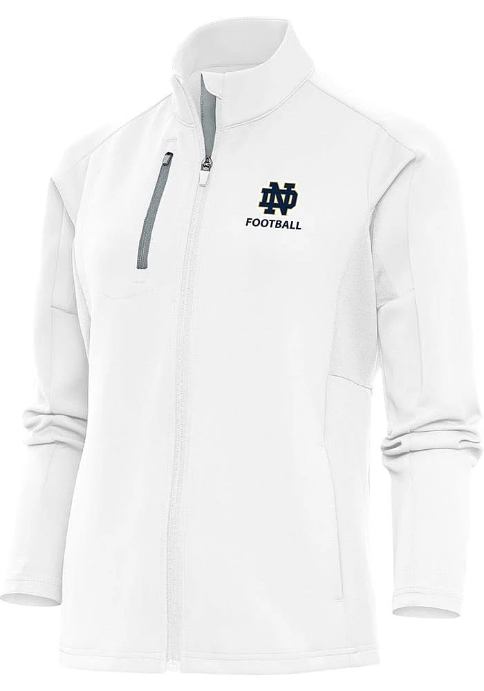 Antigua Notre Dame Fighting Irish Womens White Football Generation Light Weight Jacket