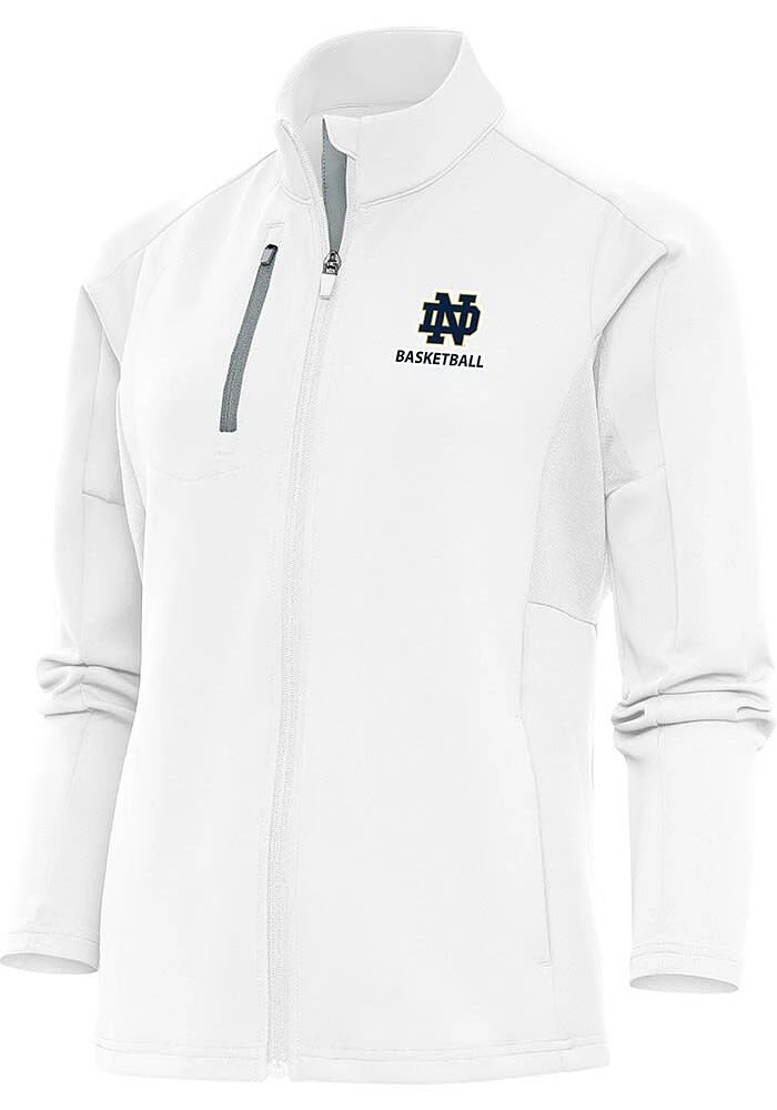 Antigua Notre Dame Fighting Irish Womens White Basketball Generation Light Weight Jacket