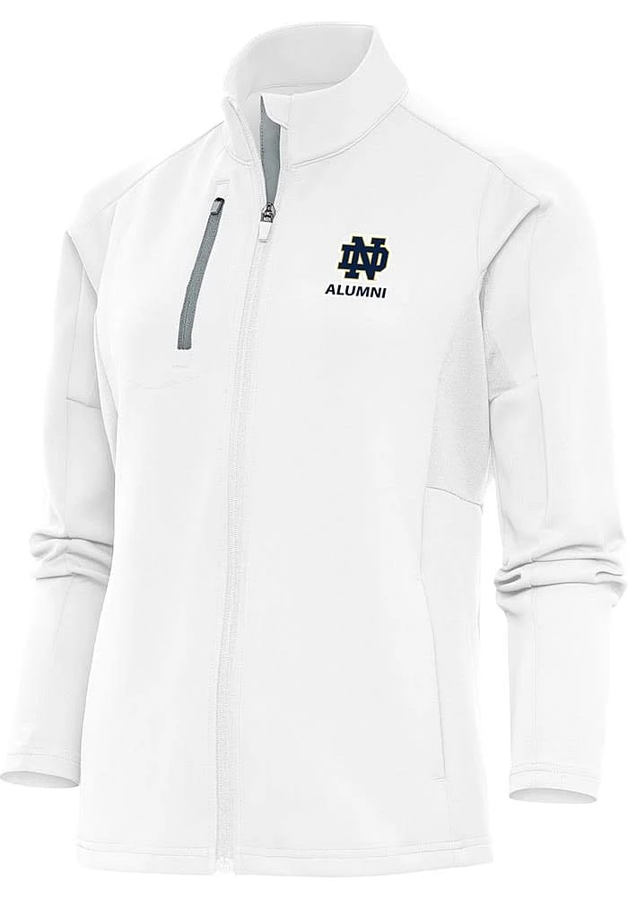 Antigua Notre Dame Fighting Irish Womens White Alumni Generation Light Weight Jacket
